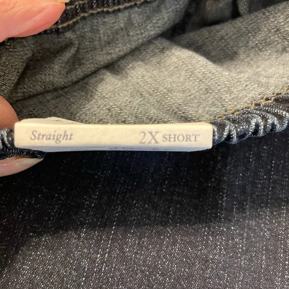 Dark Blue Elastic Waist Pants , Mid Rise, 2x - Picture 4 of 5